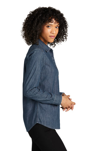 Port Authority® Ladies Long Sleeve Perfect Denim Shirt