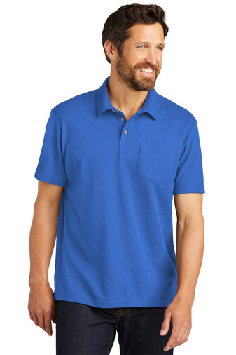 Port Authority® C-FREE ™ Cotton Blend Pique Pocket Polo