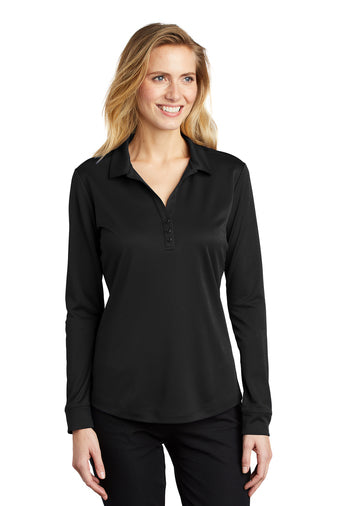 Port Authority ® Ladies Silk Touch™ Performance Long Sleeve Polo