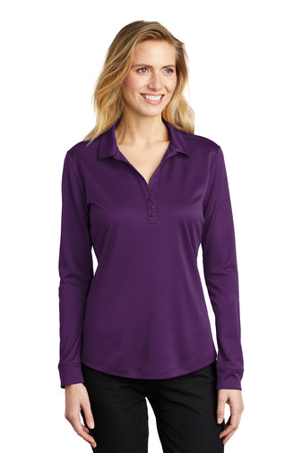 Port Authority ® Ladies Silk Touch™ Performance Long Sleeve Polo