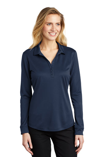 Port Authority ® Ladies Silk Touch™ Performance Long Sleeve Polo