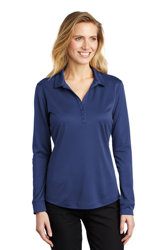 Port Authority ® Ladies Silk Touch™ Performance Long Sleeve Polo