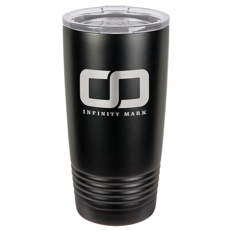 Polar Camel 20 oz. Black Ringneck Vacuum Insulated Tumbler w/Lid, no Silver Ring