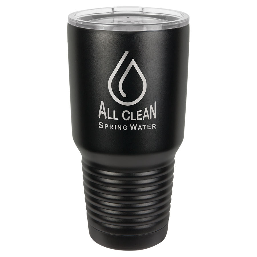 Polar Camel 30 oz. Black Ringneck Vacuum Insulated Tumbler w/Lid, no Silver Ring