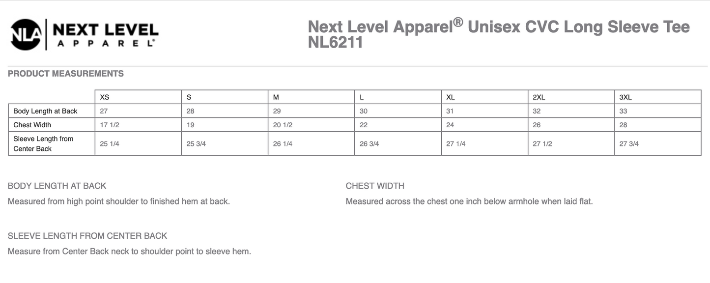 Next Level Apparel® Unisex CVC Long Sleeve Tee
