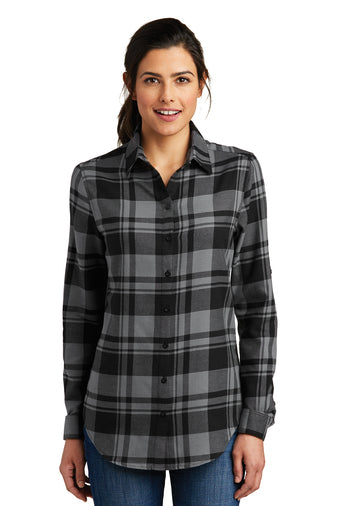 Port Authority® Ladies Plaid Flannel Tunic