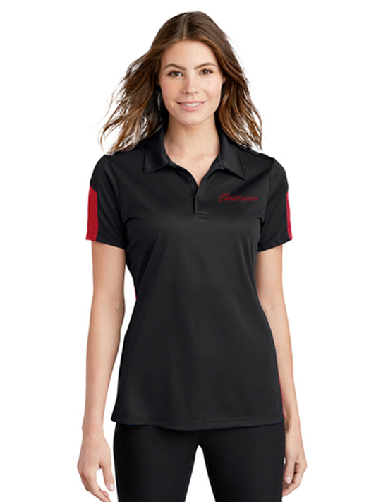 Sport-Tek® Ladies PosiCharge® Active Textured Colorblock Polo