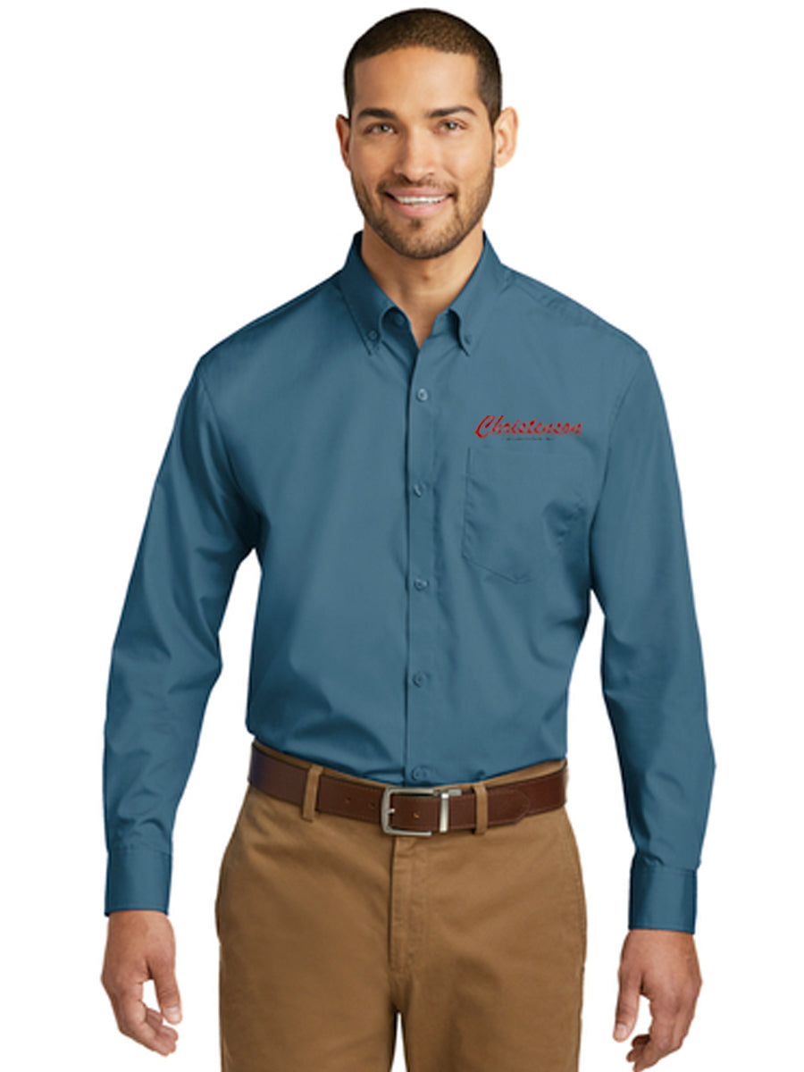 Port Authority® Long Sleeve Carefree Poplin Shirt