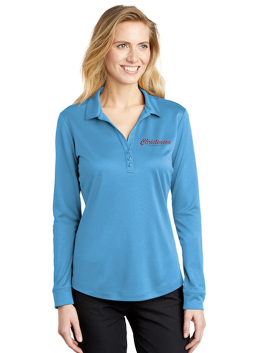 Port Authority ® Ladies Silk Touch™ Performance Long Sleeve Polo