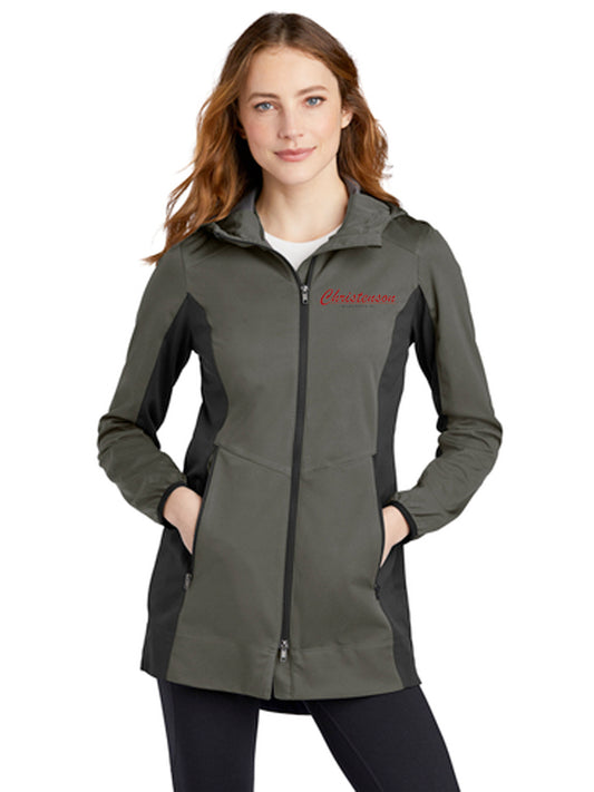 Port Authority® Ladies Active Hooded Soft Shell Jacket