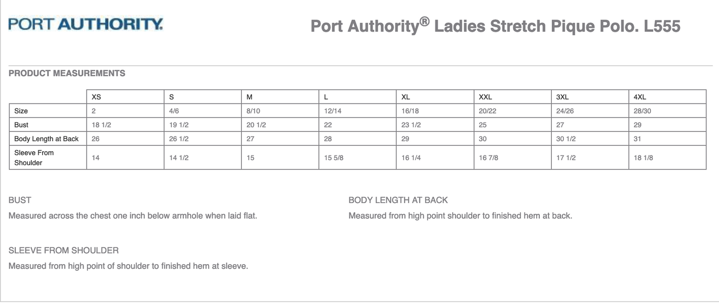 Port Authority® Ladies Stretch Pique Polo