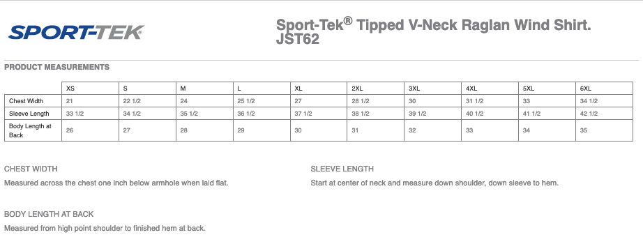 Sport-Tek® Tipped V-Neck Raglan Wind Shirt