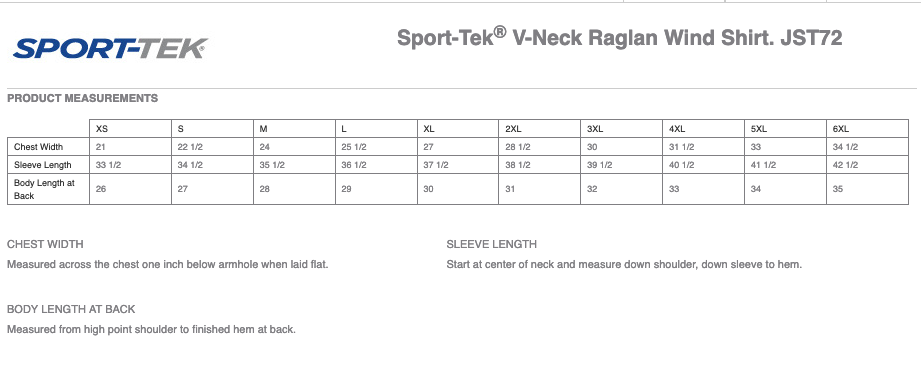 Sport-Tek® V-Neck Raglan Wind Shirt