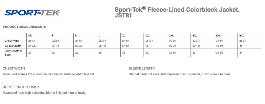 Sport-Tek® Fleece-Lined Colorblock Jacket